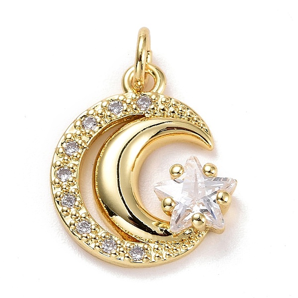 PandaHall Brass Micro Pave Clear Cubic Zirconia Pendants, Long-Lasting Plated, Lead Free & Cadmium Free, Moon & Star, Real 18K Gold Plated...
PandaHall Brass Micro Pave Clear Cubic Zirconia Pendants, Long-Lasting Plated, Lead Free & Cadmium Free, Moon & Star, Real 18K Gold Plated...