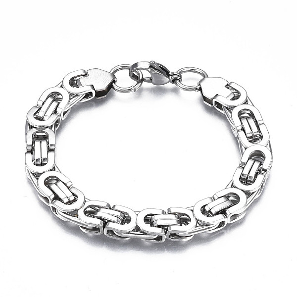 PandaHall 201 Stainless Steel Byzantine Chain Bracelet for Men Women, Stainless Steel Color, 7-1/4 inch(18.5cm) 201 Stainless Steel
PandaHall 201 Stainless Steel Byzantine Chain Bracelet for Men Women, Stainless Steel Color, 7-1/4 inch(18.5cm) 201 Stainless Steel
