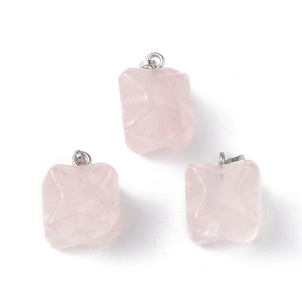 PandaHall Natural Rose Quartz Pendants, Merkaba Star Charms, with Stainless Steel Color Plated 201 Stainless Steel Snap on Bails...
PandaHall Natural Rose Quartz Pendants, Merkaba Star Charms, with Stainless Steel Color Plated 201 Stainless Steel Snap on Bails...