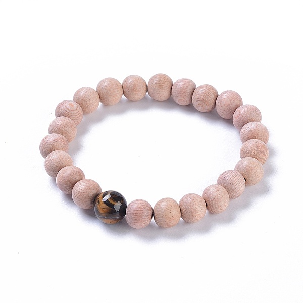 PandaHall Wood Beaded Stretch Bracelets, with Natural Tiger Eye Beads, Round, 2-1/8 inch(53mm) Tiger Eye Orange
PandaHall Wood Beaded Stretch Bracelets, with Natural Tiger Eye Beads, Round, 2-1/8 inch(53mm) Tiger Eye Orange