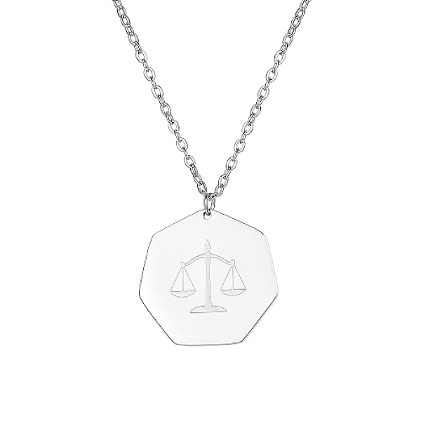 PandaHall Constellation Libra Stainless Steel Pendant Necklaces for Women, Stainless Steel Color, 17.72 inch(45cm) Stainless Steel Libra
PandaHall Constellation Libra Stainless Steel Pendant Necklaces for Women, Stainless Steel Color, 17.72 inch(45cm) Stainless Steel Libra