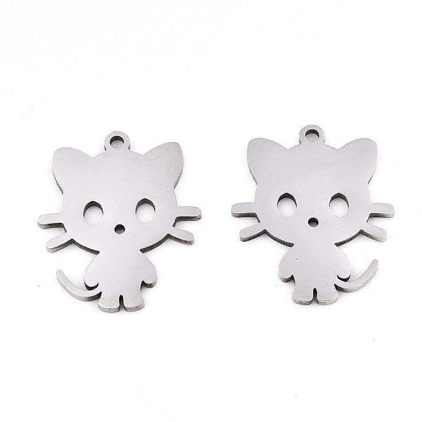 PandaHall 201 Stainless Steel Pendants, Laser Cut, Cat, Stainless Steel Color, 18.5x15.5x0.9mm, Hole: 1.2mm 201 Stainless Steel Cat Shape
PandaHall 201 Stainless Steel Pendants, Laser Cut, Cat, Stainless Steel Color, 18.5x15.5x0.9mm, Hole: 1.2mm 201 Stainless Steel Cat Shape