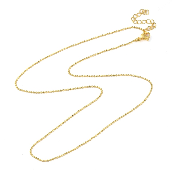 PandaHall Rack Plating Brass Ball Chain Necklaces, Long-Lasting Plated, Lead Free & Cadmium Free, Golden, 17.52 inch(44.5cm) Brass Round
PandaHall Rack Plating Brass Ball Chain Necklaces, Long-Lasting Plated, Lead Free & Cadmium Free, Golden, 17.52 inch(44.5cm) Brass Round