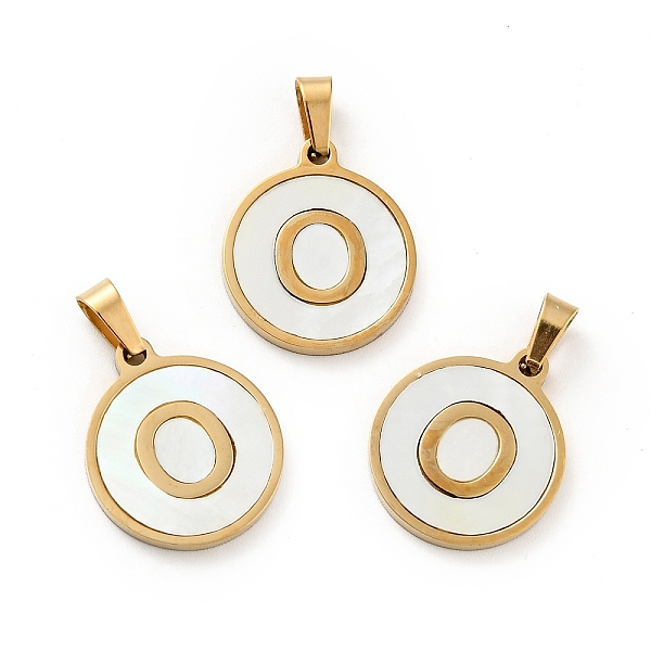 PandaHall Vacuum Plating 304 Stainless Steel with White Shell Pendants, Golden, Flat Round with Letter Charm, Letter.O, 18x16x1.5mm, Hole...
PandaHall Vacuum Plating 304 Stainless Steel with White Shell Pendants, Golden, Flat Round with Letter Charm, Letter.O, 18x16x1.5mm, Hole...