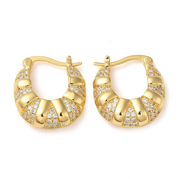 PandaHall Croissant Brass Hoop Earrings with Clear Cubic Zirconia, Real 16K Gold Plated, 21x7x19mm Brass Clear
PandaHall Croissant Brass Hoop Earrings with Clear Cubic Zirconia, Real 16K Gold Plated, 21x7x19mm Brass Clear
