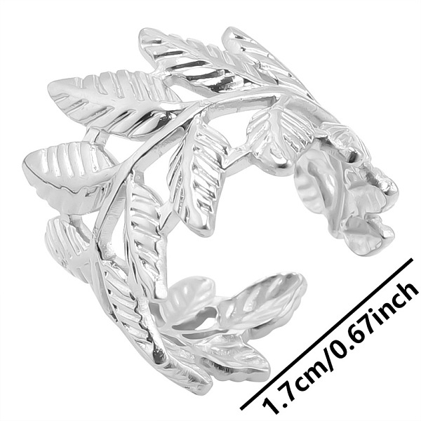 PandaHall Vintage Stainless Steel Leaf Couple Rings, Open Cuff Rings for Women Men, Stainless Steel Color Other
PandaHall Vintage Stainless Steel Leaf Couple Rings, Open Cuff Rings for Women Men, Stainless Steel Color Other