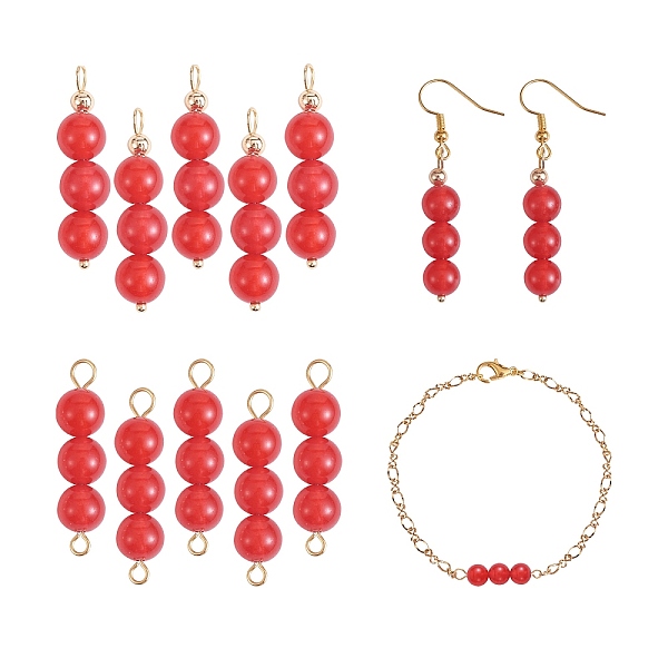 PandaHall 10Pcs Triple Natural Malaysia Jade Round Beaded Connector Charms, with Golden 304 Stainless Steel Ball Head Pins & Iron Eye Pin &...
PandaHall 10Pcs Triple Natural Malaysia Jade Round Beaded Connector Charms, with Golden 304 Stainless Steel Ball Head Pins & Iron Eye Pin &...