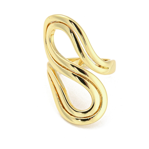 PandaHall Brass Wrapped Open Cuff Rings, Hollow, Real 18K Gold Plated, Inner Diameter: 15.5mm Brass
PandaHall Brass Wrapped Open Cuff Rings, Hollow, Real 18K Gold Plated, Inner Diameter: 15.5mm Brass