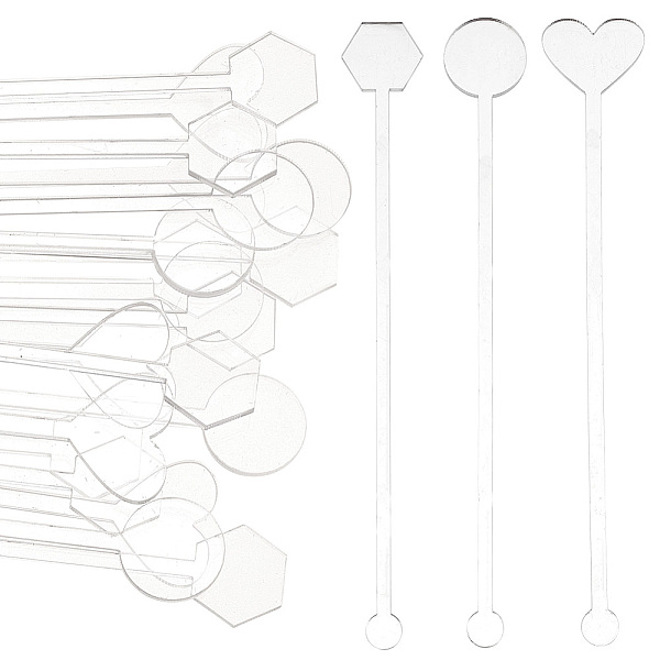 PandaHall 30Pcs 3 Style Transparent Acrylic Stirring Rods, Heart & Round & Hexagon, Clear, 150x19.5~25x3mm, 10pcs/style Acrylic Mixed...
PandaHall 30Pcs 3 Style Transparent Acrylic Stirring Rods, Heart & Round & Hexagon, Clear, 150x19.5~25x3mm, 10pcs/style Acrylic Mixed...
