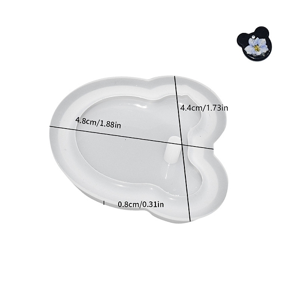 PandaHall DIY Pendants Silicone Molds, Resin Casting Molds, for UV Resin, Epoxy Resin Jewelry Making, Bear, 44x48x8mm Silicone Bear White
PandaHall DIY Pendants Silicone Molds, Resin Casting Molds, for UV Resin, Epoxy Resin Jewelry Making, Bear, 44x48x8mm Silicone Bear White