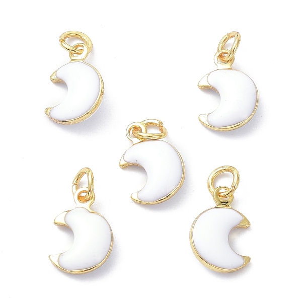 PandaHall Brass Enamel Charms, Real 18K Gold Plated, with Jump Rings, Moon, Cadmium Free & Lead Free, White, 11x7x3.5mm, Hole: 2.6mm...
PandaHall Brass Enamel Charms, Real 18K Gold Plated, with Jump Rings, Moon, Cadmium Free & Lead Free, White, 11x7x3.5mm, Hole: 2.6mm...