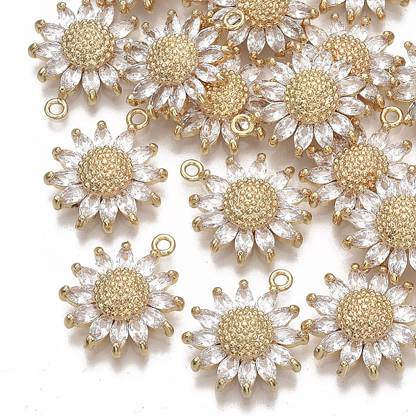 PandaHall Brass Micro Pave Cubic Zirconia Pendants, Nickel Free, Daisy, Clear, Real 18K Gold Plated, 21x17x5.5mm, Hole: 1.6mm Brass+Cubic...
PandaHall Brass Micro Pave Cubic Zirconia Pendants, Nickel Free, Daisy, Clear, Real 18K Gold Plated, 21x17x5.5mm, Hole: 1.6mm Brass+Cubic...