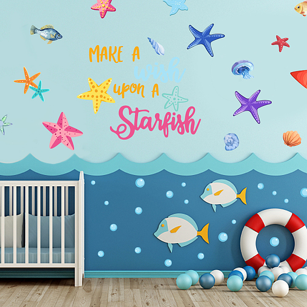 PandaHall PVC Wall Stickers, Wall Decoration, Starfish, 390x980mm, 2 sheets/set PVC Starfish
PandaHall PVC Wall Stickers, Wall Decoration, Starfish, 390x980mm, 2 sheets/set PVC Starfish