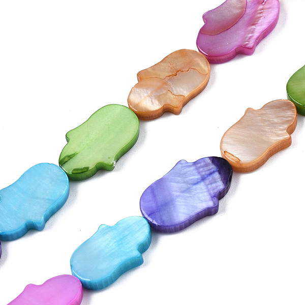 PandaHall Natural Freshwater Shell Beads Strands, Dyed, Hamsa Hand, Colorful, 14~15.5x9~10.5x3mm, Hole: 0.7mm, about 26pcs/strand, 15.51..., Multicolor
PandaHall Natural Freshwater Shell Beads Strands, Dyed, Hamsa Hand, Colorful, 14~15.5x9~10.5x3mm, Hole: 0.7mm, about 26pcs/strand, 15.51..., Multicolor