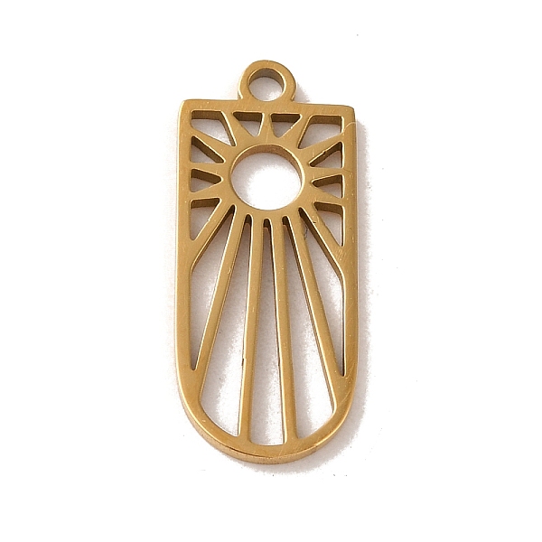 PandaHall 201 Stainless Steel Pendants, Laser Cut, Arch with Sun Charm, Golden, 21x9x1mm, Hole: 1.6mm 201 Stainless Steel Arch
PandaHall 201 Stainless Steel Pendants, Laser Cut, Arch with Sun Charm, Golden, 21x9x1mm, Hole: 1.6mm 201 Stainless Steel Arch