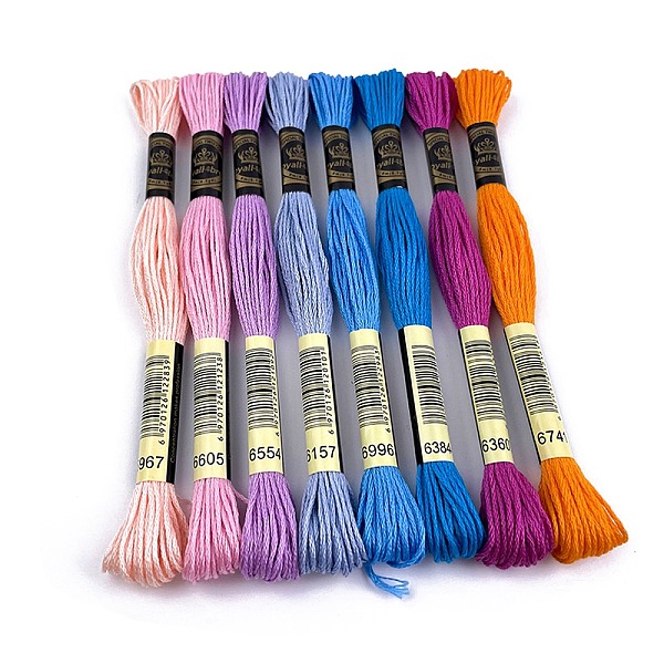 PandaHall 8 Skeins 8 Colors 6-Ply Crochet Threads, Embroidery Floss, Mercerized Cotton Yarn for Lace Hand Knitting, Mixed Color, 1mm, about..., Multicolor
PandaHall 8 Skeins 8 Colors 6-Ply Crochet Threads, Embroidery Floss, Mercerized Cotton Yarn for Lace Hand Knitting, Mixed Color, 1mm, about..., Multicolor
