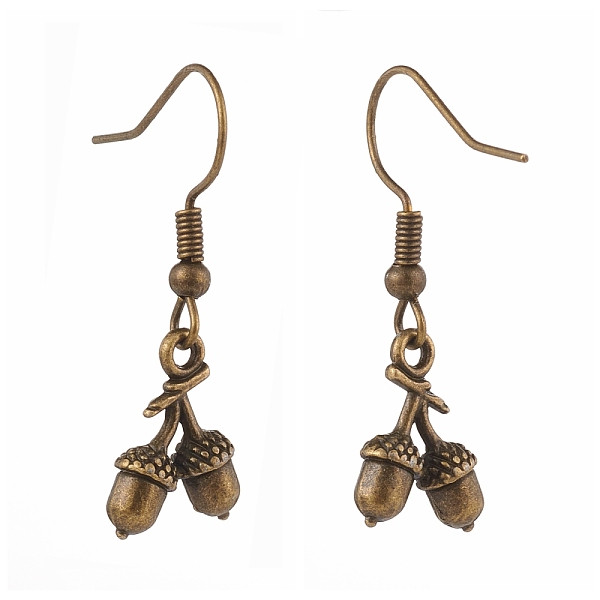 PandaHall Tibetan Style Alloy Acorn Dangle Earrings, with Iron Earring Hooks, Antique Bronze, 33mm, Pin: 0.5mm Alloy
PandaHall Tibetan Style Alloy Acorn Dangle Earrings, with Iron Earring Hooks, Antique Bronze, 33mm, Pin: 0.5mm Alloy