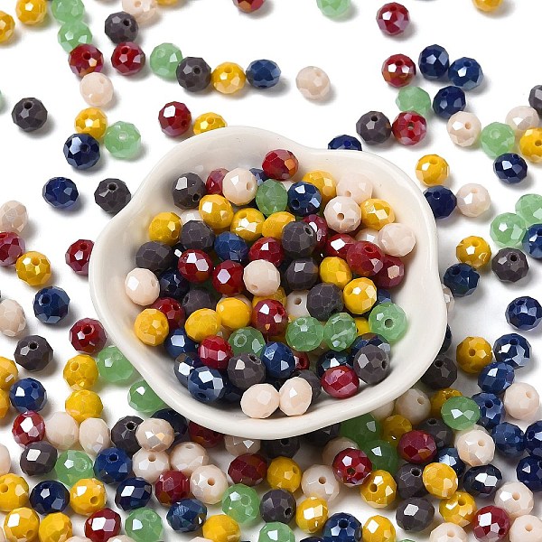 PandaHall Glass Beads, Faceted, Rondelle, Mixed Color, 8x6mm, Hole: 1mm, about 1210pcs/500g Glass Rondelle Multicolor
PandaHall Glass Beads, Faceted, Rondelle, Mixed Color, 8x6mm, Hole: 1mm, about 1210pcs/500g Glass Rondelle Multicolor