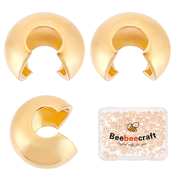 PandaHall Beebeecraft 1 Box 100Pcs 18K Gold Plated Crimp Bead Covers Metal Half Round Open Crimp Beads Knot Covers Caps 6.5mm for DIY...
PandaHall Beebeecraft 1 Box 100Pcs 18K Gold Plated Crimp Bead Covers Metal Half Round Open Crimp Beads Knot Covers Caps 6.5mm for DIY...