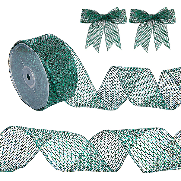 PandaHall SUPERFINDINGS Green Polyester Mesh Ribbon 1-7/8 inchx19.69 Yards Glitter Mesh Ribbon Wired Ribbon Ribbon for Christmas Tree for...
PandaHall SUPERFINDINGS Green Polyester Mesh Ribbon 1-7/8 inchx19.69 Yards Glitter Mesh Ribbon Wired Ribbon Ribbon for Christmas Tree for...