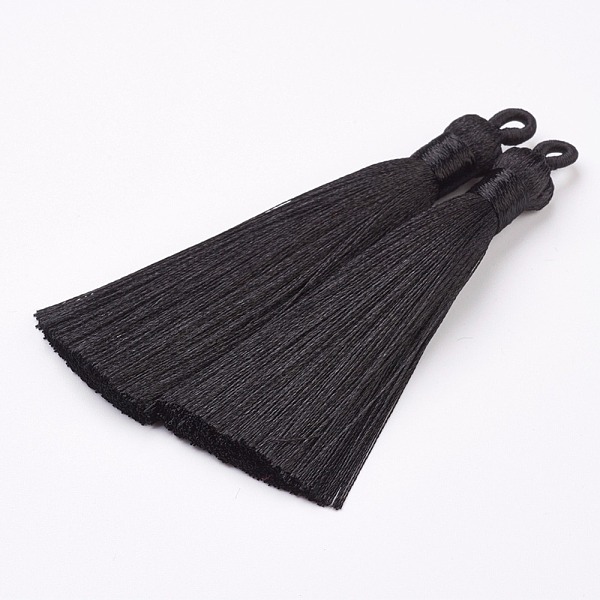 PandaHall Nylon Tassels Big Pendant Decorations, Black, 83~92x9~10mm, Hole: 1.5~4mm Nylon Black
PandaHall Nylon Tassels Big Pendant Decorations, Black, 83~92x9~10mm, Hole: 1.5~4mm Nylon Black