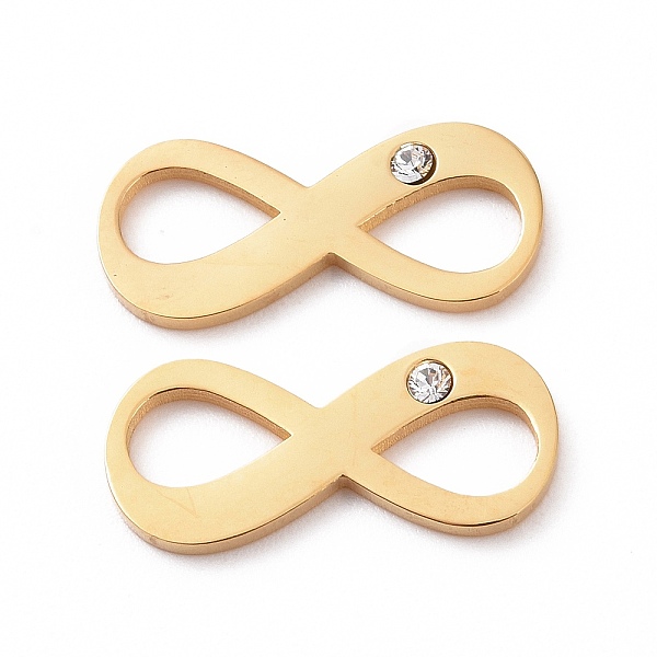 PandaHall 316 Surgical Stainless Steel Connector Charms, Infinity Links, with Clear Cubic Zirconia, Long-Lasting Plated, Real 18K Gold...
PandaHall 316 Surgical Stainless Steel Connector Charms, Infinity Links, with Clear Cubic Zirconia, Long-Lasting Plated, Real 18K Gold...