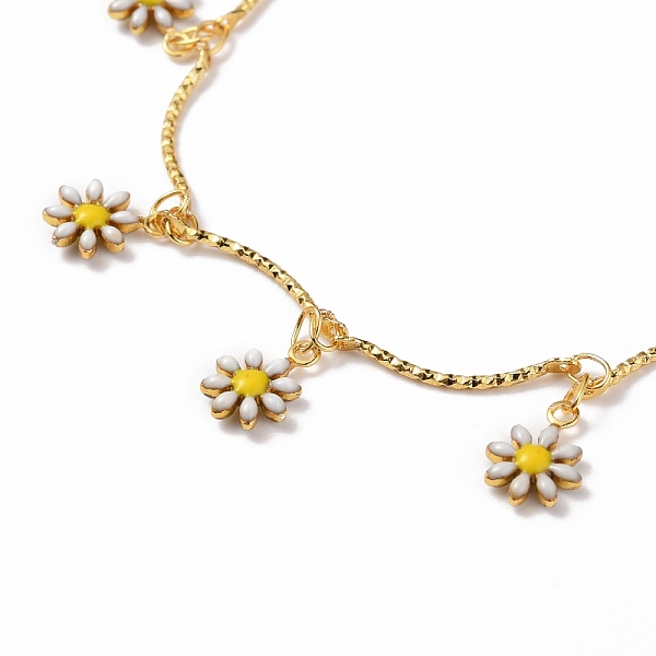 PandaHall Brass Enamel Flower Charm Bracelets, with Bar Links and 304 Stainless Steel Lobster Claw Clasps, Yellow, Real 18K Gold Plated, 7...
PandaHall Brass Enamel Flower Charm Bracelets, with Bar Links and 304 Stainless Steel Lobster Claw Clasps, Yellow, Real 18K Gold Plated, 7...