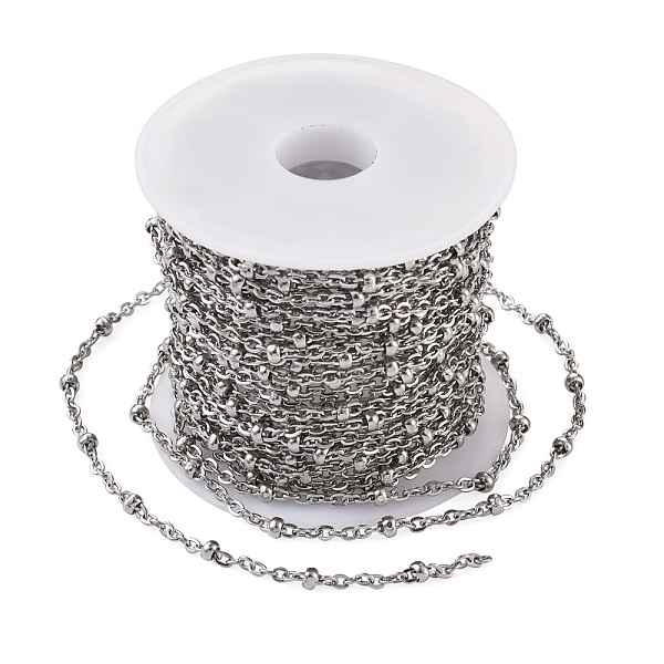 PandaHall 304 Stainless Steel Cable Chains, Satellite Chains, Soldered, with Spool, Rondelle Beads, Stainless Steel Color, 2mm, about...
PandaHall 304 Stainless Steel Cable Chains, Satellite Chains, Soldered, with Spool, Rondelle Beads, Stainless Steel Color, 2mm, about...