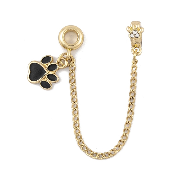 PandaHall Rack Plating Paw Print Alloy Black Enamel European Safety Chains, for European Bracelet Making, Golden, 98mm, Paw Print: 15x12x2mm...
PandaHall Rack Plating Paw Print Alloy Black Enamel European Safety Chains, for European Bracelet Making, Golden, 98mm, Paw Print: 15x12x2mm...