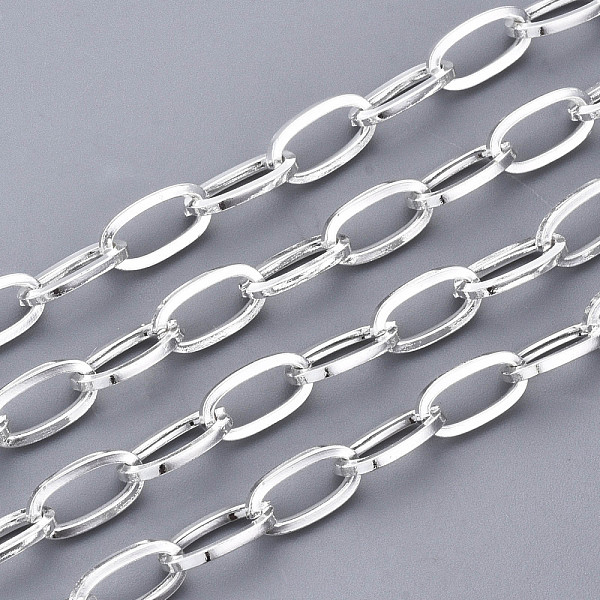 PandaHall 304 Stainless Steel Paperclip Chains, Drawn Elongated Cable Chains, with Spool, Unwelded, Flat Oval, Silver, 10x5x1mm, about 65.61...
PandaHall 304 Stainless Steel Paperclip Chains, Drawn Elongated Cable Chains, with Spool, Unwelded, Flat Oval, Silver, 10x5x1mm, about 65.61...