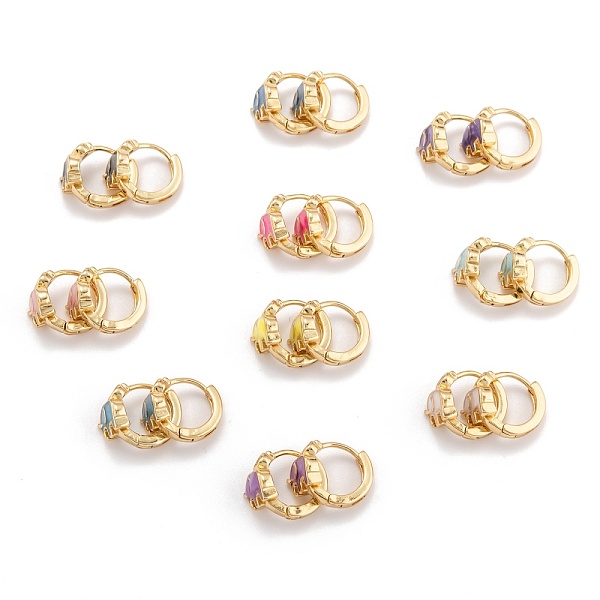 PandaHall Brass Micro Pave Clear Cubic Zirconia Huggie Hoop Earrings, with Enamel, Elephant, Real 18K Gold Plated, Mixed Color, 13x2~8.5mm..., Multicolor
PandaHall Brass Micro Pave Clear Cubic Zirconia Huggie Hoop Earrings, with Enamel, Elephant, Real 18K Gold Plated, Mixed Color, 13x2~8.5mm..., Multicolor