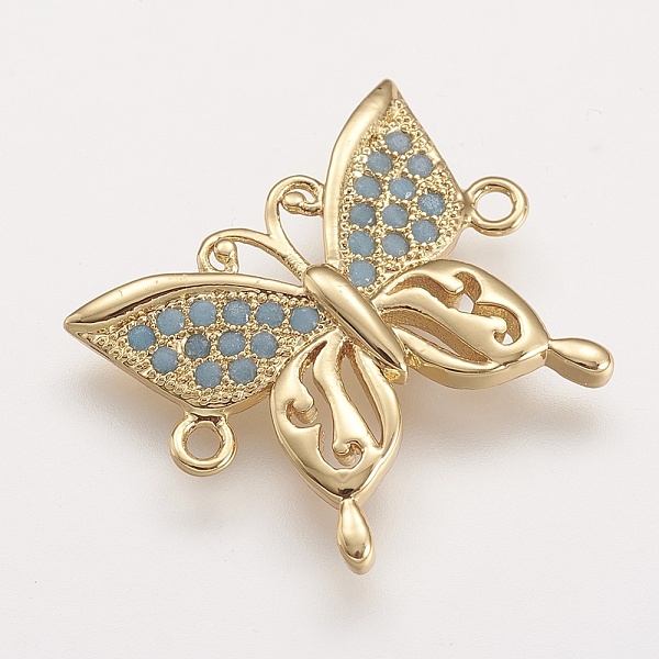 PandaHall Brass Micro Pave Cubic Zirconia Links, Butterfly, Golden, 18x21x3mm, Hole: 1.5mm Brass+Cubic Zirconia Butterfly Blue
PandaHall Brass Micro Pave Cubic Zirconia Links, Butterfly, Golden, 18x21x3mm, Hole: 1.5mm Brass+Cubic Zirconia Butterfly Blue