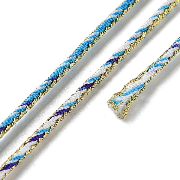 PandaHall 14M Duotone Polyester Braided Cord, Round, Deep Sky Blue, 2.5mm, about 15.31 Yards(14m)/Roll Polyester
PandaHall 14M Duotone Polyester Braided Cord, Round, Deep Sky Blue, 2.5mm, about 15.31 Yards(14m)/Roll Polyester