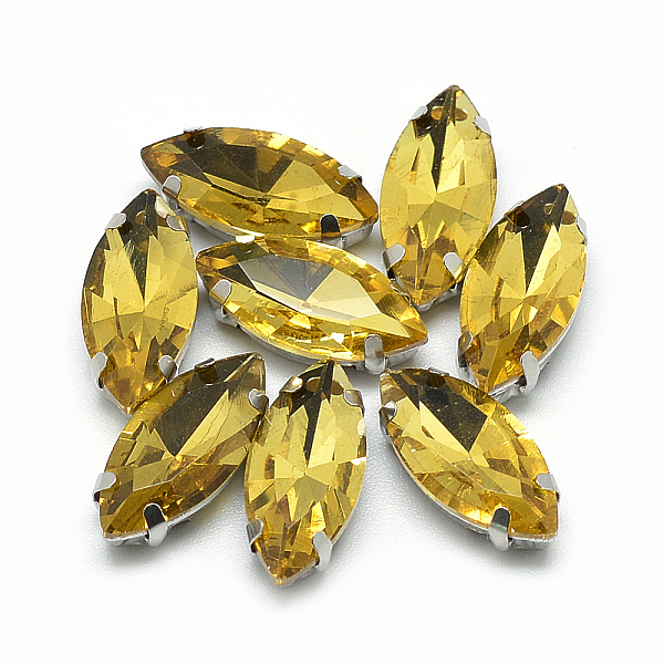 PandaHall Sew on Rhinestone, Multi-strand Links, Glass Rhinestone, with Platinum Tone Brass Prong Settings, Garments Accessories, Faceted..., Gold
PandaHall Sew on Rhinestone, Multi-strand Links, Glass Rhinestone, with Platinum Tone Brass Prong Settings, Garments Accessories, Faceted..., Gold
