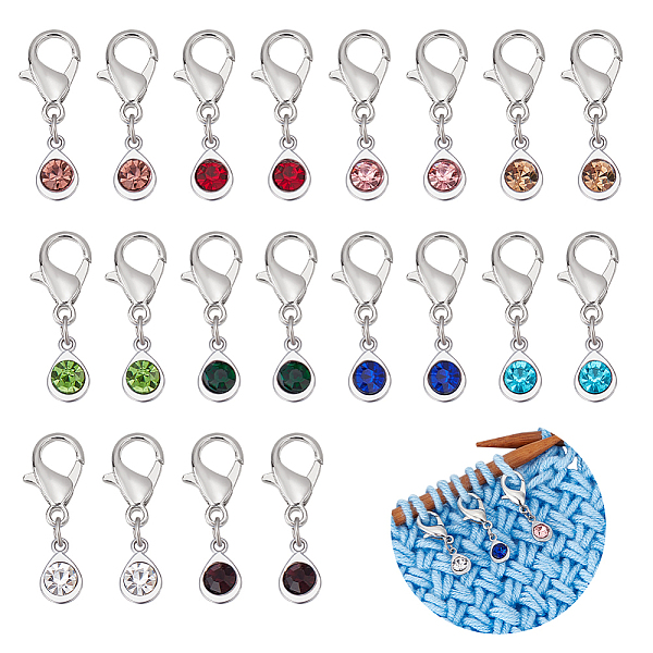 PandaHall 20 Pcs 10 Colors Alloy Glass Stitch Markers, Crochet Stitch Marker Locking Stitch Marker with Lobster Claw Clasp Knitting..., Multicolor
PandaHall 20 Pcs 10 Colors Alloy Glass Stitch Markers, Crochet Stitch Marker Locking Stitch Marker with Lobster Claw Clasp Knitting..., Multicolor