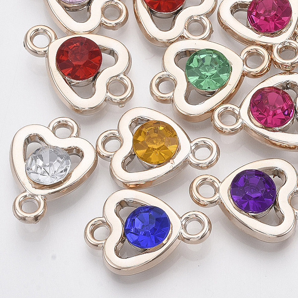 PandaHall UV Plating ABS Plastic Links connectors, with Acrylic Rhinestone, Light Gold, Heart, Mixed Color, 23x16x7mm, Hole: 2.5mm Plastic..., Multicolor
PandaHall UV Plating ABS Plastic Links connectors, with Acrylic Rhinestone, Light Gold, Heart, Mixed Color, 23x16x7mm, Hole: 2.5mm Plastic..., Multicolor