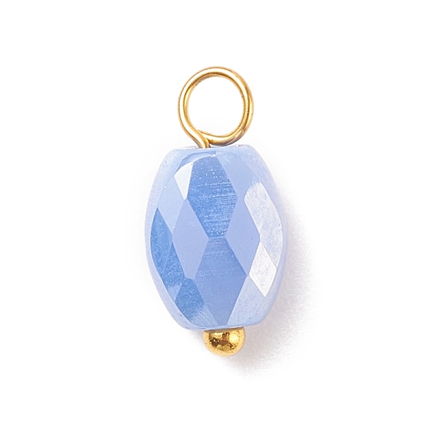PandaHall Electroplate Glass Pendants, with Golden Plated Brass Loops, Faceted, Oval, Cornflower Blue, 13~14x6~6.5x4~4.5mm, Hole: 2~3mm...
PandaHall Electroplate Glass Pendants, with Golden Plated Brass Loops, Faceted, Oval, Cornflower Blue, 13~14x6~6.5x4~4.5mm, Hole: 2~3mm...
