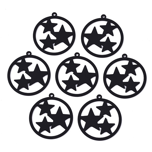 PandaHall Spray Painted Alloy Pendants, Cadmium Free & Nickel Free & Lead Free, Flat Round with Star, Black, 34x31x1.5mm, Hole: 1.6mm Alloy...
PandaHall Spray Painted Alloy Pendants, Cadmium Free & Nickel Free & Lead Free, Flat Round with Star, Black, 34x31x1.5mm, Hole: 1.6mm Alloy...