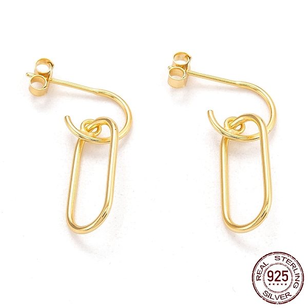 PandaHall 925 Sterling Silver Dangle Stud Earrings, with Ear Nuts, Oval, Golden, 25.5mm, Pin: 0.6mm Sterling Silver
PandaHall 925 Sterling Silver Dangle Stud Earrings, with Ear Nuts, Oval, Golden, 25.5mm, Pin: 0.6mm Sterling Silver