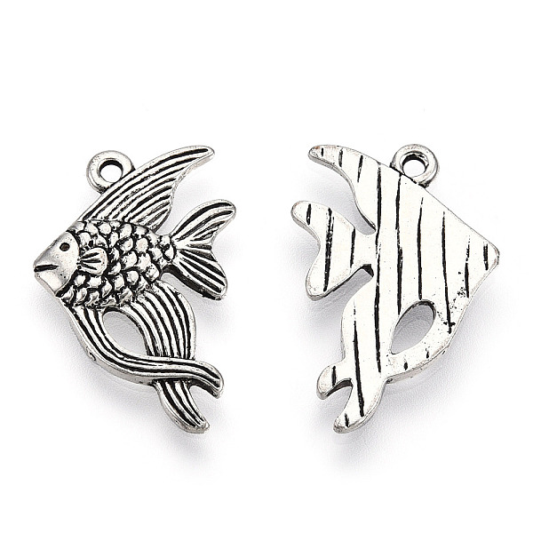 PandaHall Tibetan Style Alloy Pendants, Cadmium Free & Lead Free, Fish Charms, Antique Silver, 23x15x2mm, Hole: 1.5mm Alloy Fish
PandaHall Tibetan Style Alloy Pendants, Cadmium Free & Lead Free, Fish Charms, Antique Silver, 23x15x2mm, Hole: 1.5mm Alloy Fish