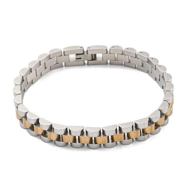 PandaHall Ion Plating(IP) 304 Stainless Steel Thick Link Chain Bracelet, Watch Band Chain Bracelet for Men Women, Golden & Stainless Steel...
PandaHall Ion Plating(IP) 304 Stainless Steel Thick Link Chain Bracelet, Watch Band Chain Bracelet for Men Women, Golden & Stainless Steel...