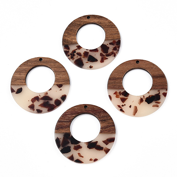 PandaHall Transparent Resin & Walnut Wood Pendants, Donut Charms, Old Lace, 38x3mm, Hole: 2mm Resin+Wood Donut
PandaHall Transparent Resin & Walnut Wood Pendants, Donut Charms, Old Lace, 38x3mm, Hole: 2mm Resin+Wood Donut