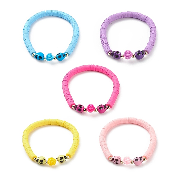 PandaHall Resin Rose & Plastic Skull Beaded Stretch Bracelet, Polymer Clay Heishi Preppy Bracelet for Women, Mixed Color, Inner Diameter..., Multicolor
PandaHall Resin Rose & Plastic Skull Beaded Stretch Bracelet, Polymer Clay Heishi Preppy Bracelet for Women, Mixed Color, Inner Diameter..., Multicolor