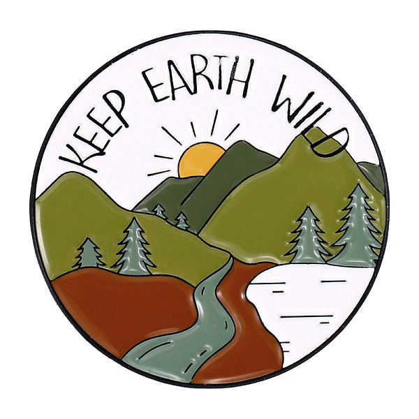 PandaHall Spring Theme Alloy Brooches, Enamel Hiking Lapel Pin, for Backpack Clothes, Electrophoresis Black, Mountain Pattern, 30mm..., Green
PandaHall Spring Theme Alloy Brooches, Enamel Hiking Lapel Pin, for Backpack Clothes, Electrophoresis Black, Mountain Pattern, 30mm..., Green