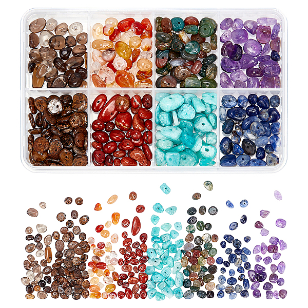 PandaHall ARRICRAFT Natural Mixed Gemstone Chip Beads, 4~14x4~12mm, Hole: 1mm, 8materials/box Mixed Stone Chip
PandaHall ARRICRAFT Natural Mixed Gemstone Chip Beads, 4~14x4~12mm, Hole: 1mm, 8materials/box Mixed Stone Chip