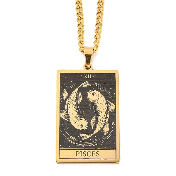 PandaHall 304 Stainless Steel Tarot Pendant Necklaces, Cable Chain Necklaces, Pisces, 23.23~24.21 inch(59~61.5cm) 304 Stainless Steel Pisces
PandaHall 304 Stainless Steel Tarot Pendant Necklaces, Cable Chain Necklaces, Pisces, 23.23~24.21 inch(59~61.5cm) 304 Stainless Steel Pisces