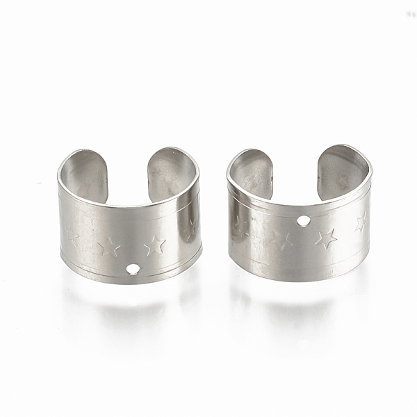 PandaHall 304 Stainless Steel Cuff Earrings, Stainless Steel Color, 10~11x7mm, Hole: 0.8mm 304 Stainless Steel
PandaHall 304 Stainless Steel Cuff Earrings, Stainless Steel Color, 10~11x7mm, Hole: 0.8mm 304 Stainless Steel