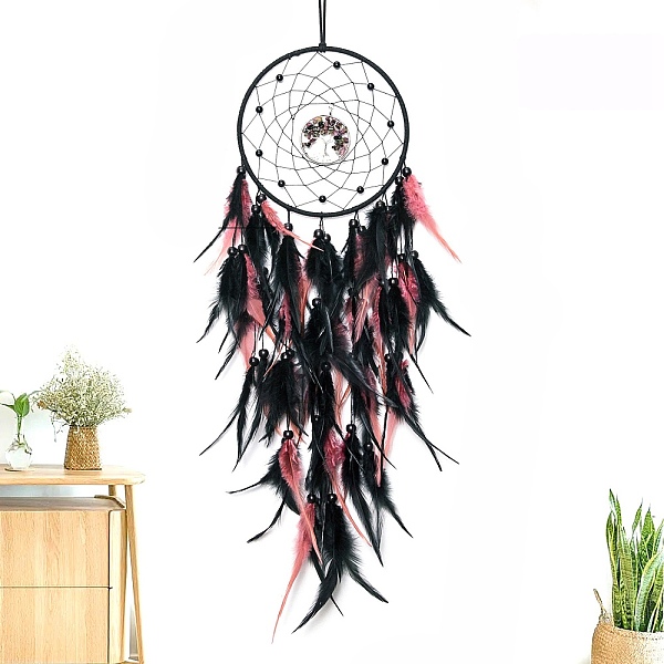 PandaHall Gothic Style Iron Woven Web/Net with Feather Pendant Decorations, with Mixed Crystal Beads, Covered Wax Cord, Flat Round...
PandaHall Gothic Style Iron Woven Web/Net with Feather Pendant Decorations, with Mixed Crystal Beads, Covered Wax Cord, Flat Round...