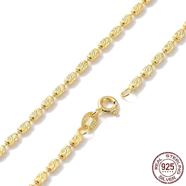 PandaHall 925 Sterling Silver Bead Chains Necklace for Women, Textured, with 925 Stamp & Spring Clasp, Real 18K Gold Plated, 18 inch(45.6cm)...
PandaHall 925 Sterling Silver Bead Chains Necklace for Women, Textured, with 925 Stamp & Spring Clasp, Real 18K Gold Plated, 18 inch(45.6cm)...
