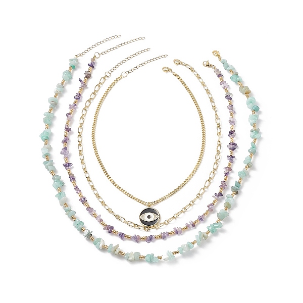 PandaHall 4Pcs 4 Style Cubic Zirconia Horse Eye Pendant Necklaces Set, Natural Amethyst & Amazonite Necklaces with Brass Chains for Women..., Multicolor
PandaHall 4Pcs 4 Style Cubic Zirconia Horse Eye Pendant Necklaces Set, Natural Amethyst & Amazonite Necklaces with Brass Chains for Women..., Multicolor